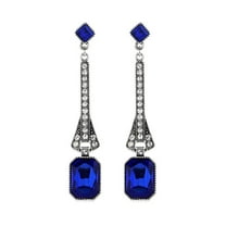 GHSOHS Earring Backs Birthstone Earrings Gold Plated Iced Big Cushion Cubic Zirconia Drop Dangle Green Earrings for Women Fashion Jewelry Gift Fashion Earings Ear Ring