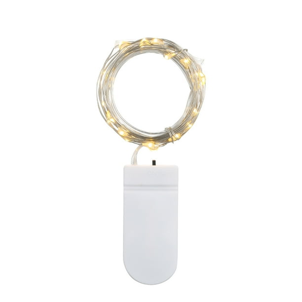 Cadena de lámpara Irfora 1M / 3.3FT 10LEDs Cadena de alambre de cobre estrellado alimentado por batería Powered extra Flexible Tira de luz flexible para decoraciones del Festival de vacaciones Irfora Cadena de lámpara