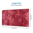 thumbnail image 3 of Balery Abstract Red Marble Mouse Pad ,15.8x29.5 In Large Gaming Mouse Pad Desk Mat Long Non-Slip Rubber Stitched Edges,Waterproof Mousepad Desk Mat For Gamer Office Home, 3 of 9