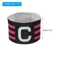 thumbnail image 2 of Brazalete de Capitán de Fútbol Uxcell 12.2x2.5", Paquete de 3, Ajustable de Nailon Unisex Elástico para Entrenamiento de Equipo Juvenil, Negro, 2 of 5