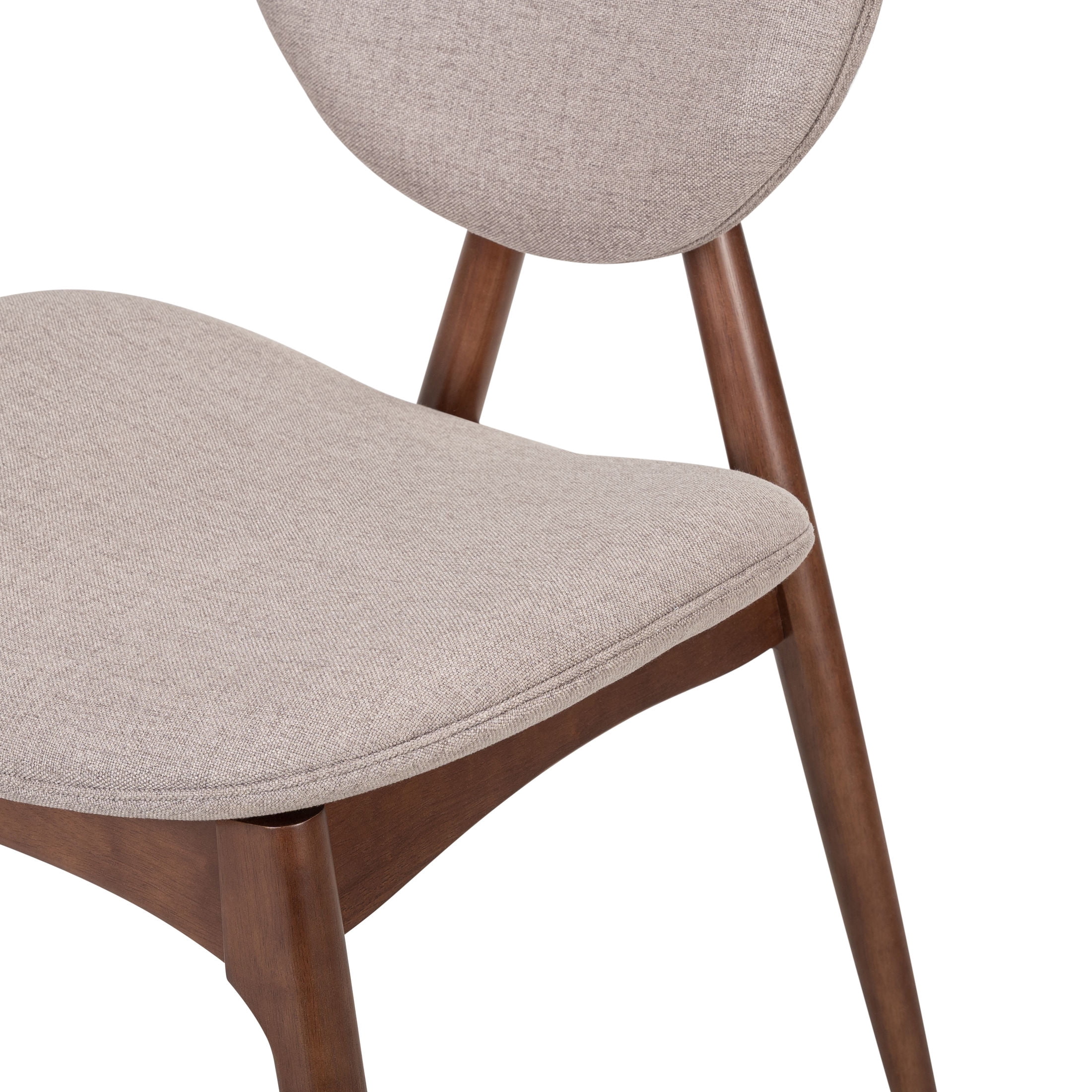 Christopher Knight Home Upholstered Dining Chairs, Solid Wood Frame with Curved Back, Gray+Brown, Set of 6