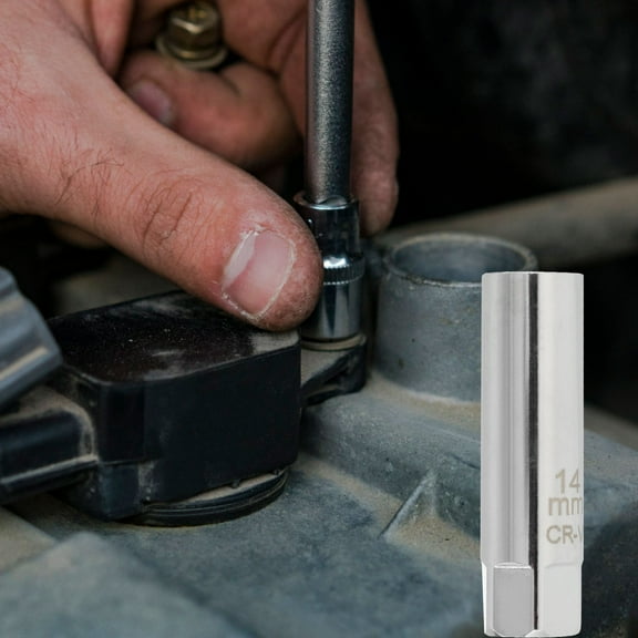 IBASETOY Spark Plug Remover Tool Cylindrical Chrome Vanadium Steel for Car Maintenance 1Set