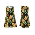 thumbnail image 7 of Fuzoiu Sunflowers And Bird Print Women's Sleeveless Dress,Summer Dresses for Women,Casual Sundresses,Beach Sleeveless T-shirt Swing Dress with Pockets, 7 of 7