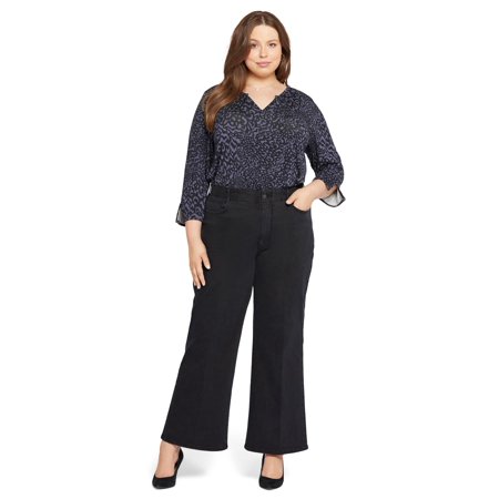 Nydj Waist Match High Rise Major Wide Leg Jeans