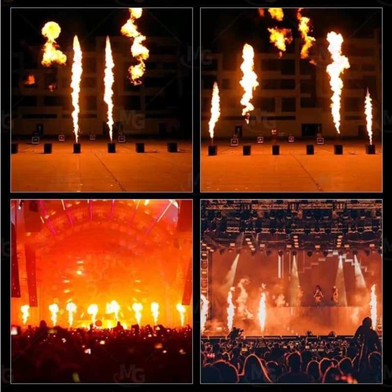 Double Head Flame Machine DJ Show Party Effect Flame Equipment DMX Control