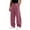 01#Watermelon Red, variant on Men's Solid Color Wide Leg Sweatpants Elastic Drawstring Waist Loose Straight Leg Casual Streetwear Workout Trousers with Pockets