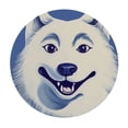 thumbnail image 2 of JEUXUS  Round Table Cover Cloth Alaskan Malamute Elastic Fitted Edge Table Cloth Blue White Stain and Water Resistant, Free Fabric Placemats for Indoor Outdoor Kitchen Party, 2 of 7