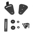 thumbnail image 2 of Cerradura de puerta Jadeshay resistente y duradera de Acero Negro para puertas corredizas de granero, 2 of 8