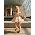thumbnail image 5 of BemeyourBBs Baby Girls First Birthday Outfit 1st Birthday Party Dress Newborn Fairy Tulle Tutu Romper Dress Fly Sleeve Floral Embroidery Bodysuit Princess Party Cake Smash Dresses Headband, 5 of 9