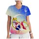 thumbnail image 3 of Blusa de salón de belleza con cuello en V y estampado de Sailor Moon para mujer, ropa de trabajo, de manga corta, 3 of 5