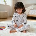 thumbnail image 6 of WOYY Kids Coloring Pajama Set Colorable Long Sleeve Top Pants Nightwear PJ's, Sizes 2-10, 6 of 8