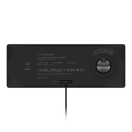Belkin - Boost Charge Pro 3-in-1 Wireless Charging Pad with MagSafe for iPhone 14/13/12 Series Devices - Black