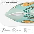 thumbnail image 5 of Velvet Decorative Throw Pillow Covers Set of 2, Soft Square Cushion Cover with Invisible Zipper Happy Smiling Foxes Printing, 18"x18", 5 of 7