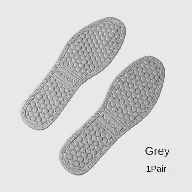 Breathable Insoles Thin Soft Cushioning Replacement Insole Comfortable Cotton Double Layer Foam Pads Absorb-Sweat Shoe Insert grey 41-42
