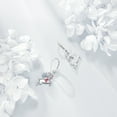 thumbnail image 3 of Reindeer Earrings Sterling Silver Reindeer Dangle Earrings Cute Animal Jewelry Christmas Valentine Gifts for Women, 3 of 6
