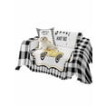 thumbnail image 2 of Yellow Truck Couch Cover for 2 Cushion Couch, Spring Bees Honey Daisy Black Lattices Washable Love Seat Sofa Covers Slipcover, Throw Sofa Covers for Pets, Furniture Protector 71"x102", 2 of 9