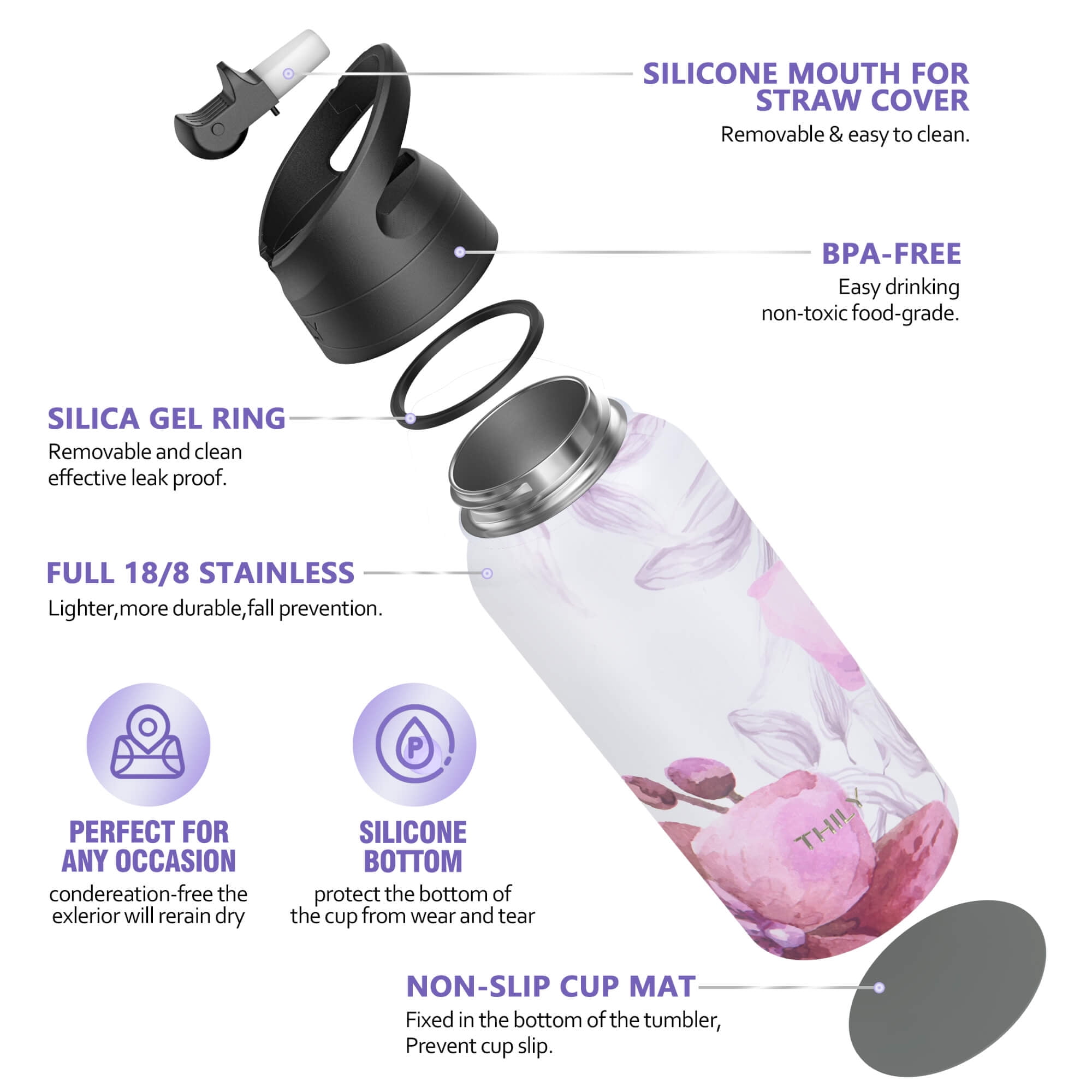 Hunsun 32oz Stainless Steel Double-Walled Vacuum Insulated Sports Water  Bottle: Keep Your Drinks Refreshingly Cold or Piping Hot All Day Long