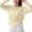 Yellow, variant on Women's Crew Neck Side‑Drawstring Long Sleeve Top, Adjustable Side Ruched Drawstring, Loose Relaxed Fit, Lightweight Breathable Fabric, Women Athletic Outdoor Casual Top Yellow XL