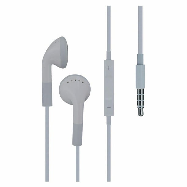 Apple Wired Earbud Headset W Remote Mic White Mb770g B Walmart Com Walmart Com