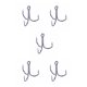 thumbnail image 2 of Eigraketly 20 piezas 3 garras 4 #6 #8 #10 # anzuelos de pesca volcados de Metal de curva redonda fuerte y afilada para atún al aire libre Triple púas de Type2 NO2, 2 of 6