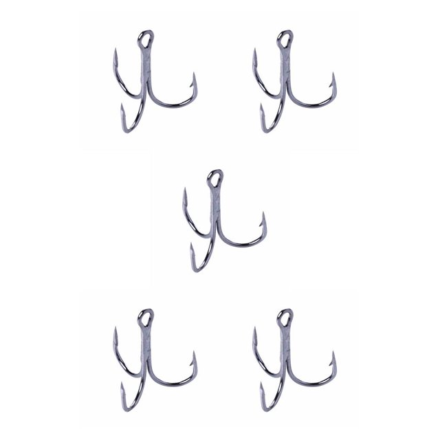 Anzuelos de pesca Greeniant 20 piezas 3 garras de metal curva redonda
