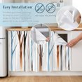 thumbnail image 5 of Blue Brown Tree Cabinet Curtain 35"Wx35"L, Dustproof Under Sink Skirt with Self Adhesive Tape, Watercolor Forest Art Cabinet Curtain Cover for Kitchen Sink, Bathroom Vanity, Laundry Room, 5 of 9