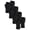 black*4, variant on Mens Half Finger Knitted Fleece Gloves, Warm Cold Weather Thermal Adults Gloves for Driving Texting, 4 Pairs
