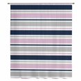 thumbnail image 2 of Pink Grey Striped Sheer Curtains 108 Inches Extra Long, Farmhouse Stripes Modern Abstract Art Light Filering Curtains, Privacy Drapes Simi Floor to Veiling Curtain for Living Room Window Treatment, 2 of 9