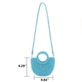 thumbnail image 2 of Bolso QTKJ Mini Rattan de Media Luna para Mujer Azul, 2 of 7