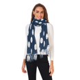 thumbnail image 2 of FORMRS Womens Scarf Winter Soft Long Big Warm Shawls Wrap Tassel Scarves, Navy Blue Baseball Pattern, 2 of 9