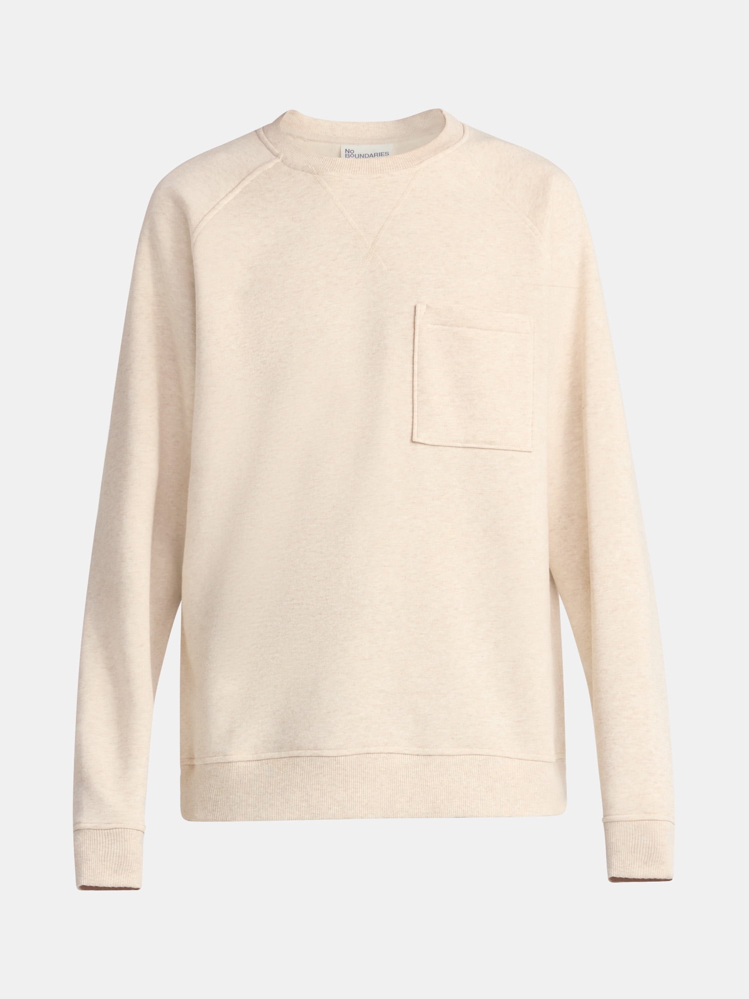 No Boundaries Crewneck Sweatshirt with Long Sleeves, Men's & Big Men's