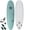 Aqua, variant on Plantain Soft Top Long Foam Surfboard for Beginners and Kids - Includes Leash + Fins