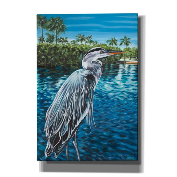 Epic Graffiti 'Peaceful Heron I' by Carolee Vitaletti, Canvas Wall Art, 18"x26"