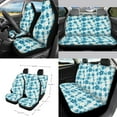 thumbnail image 2 of Xixirimido White Blue Cherry Blossom Pattern Car Seat Covers 15Pcs Full Set Car Steering Wheel Cover Seat Belt Cover Trash Bin Air Vent Storage Box Rear View Mirror Car Cup Holder Keychain, 2 of 7