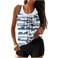 thumbnail image 2 of Traje de baño de dos piezas para mujer, trajes de baño para mujer, traje de baño de dos piezas con espalda de tirantes y estampado conservador para mujer, vestido de baño para mujer, 2 of 6
