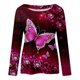 thumbnail image 4 of Moda mujer manga larga cuello redondo blusa estampada otoño casual pulóver tops Fridja  fjkfkj543, 4 of 5