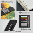 thumbnail image 4 of Leather Planner Leather Notebook Notebook Journal Binder Design Pen Pocket Design Convenient for Storage Red Ladybug, 4 of 6