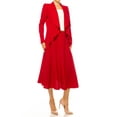 thumbnail image 4 of Women's Solid 2-Piece Set Open Front Blazer and Matching Midi Skirt, 4 of 8