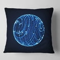 thumbnail image 2 of Designart Blue Glowing Particles - Abstract Throw Pillow - 16x16, 2 of 5