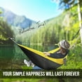 thumbnail image 4 of Yes4All Single Lightweight Camping Hammock with Carry Bag (Black/Yellow), 4 of 5