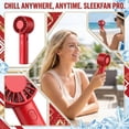 thumbnail image 4 of Handheld High Speed Portable Fan Ice Sensing Usb Rechargeable Personal Cooling Fan Lightweight Small Desktop Fan for Travel Outdoor Indoor Use Red 1 Pack, 4 of 7