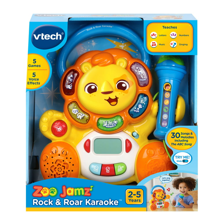 VTech Zoo Jamz Rock and Roar Karaoke, Karaoke Toy Machine for Kids 