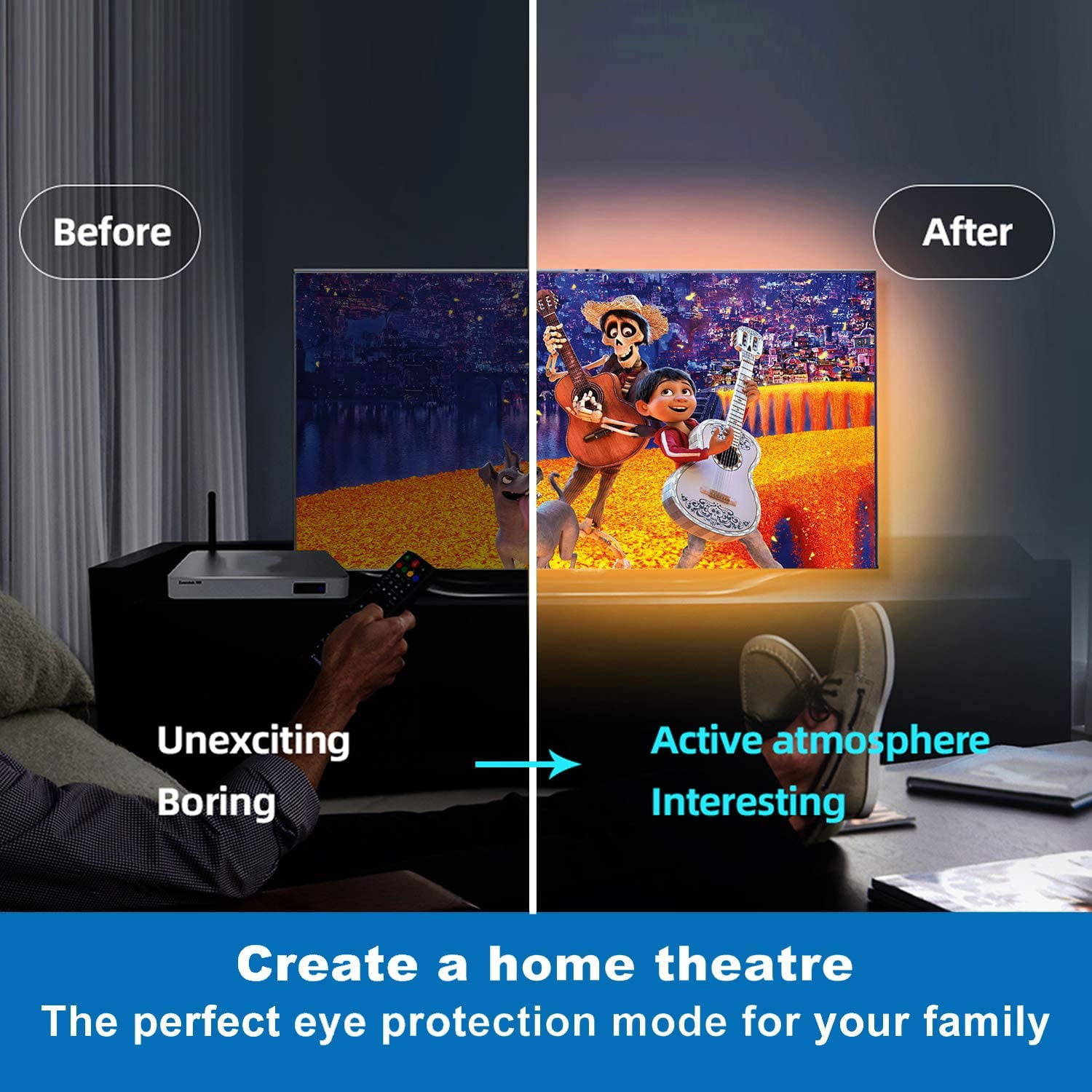 HOVVIDA LED Strip 10 m, RGB 5050 LED Strip, 30 LEDs/Metre, App and Remote  Control, 300 LED, Music Mode, Timing Mode, LED for Room, Living Room,  Kitchen, Bedroom, Bar, Party : : Lighting