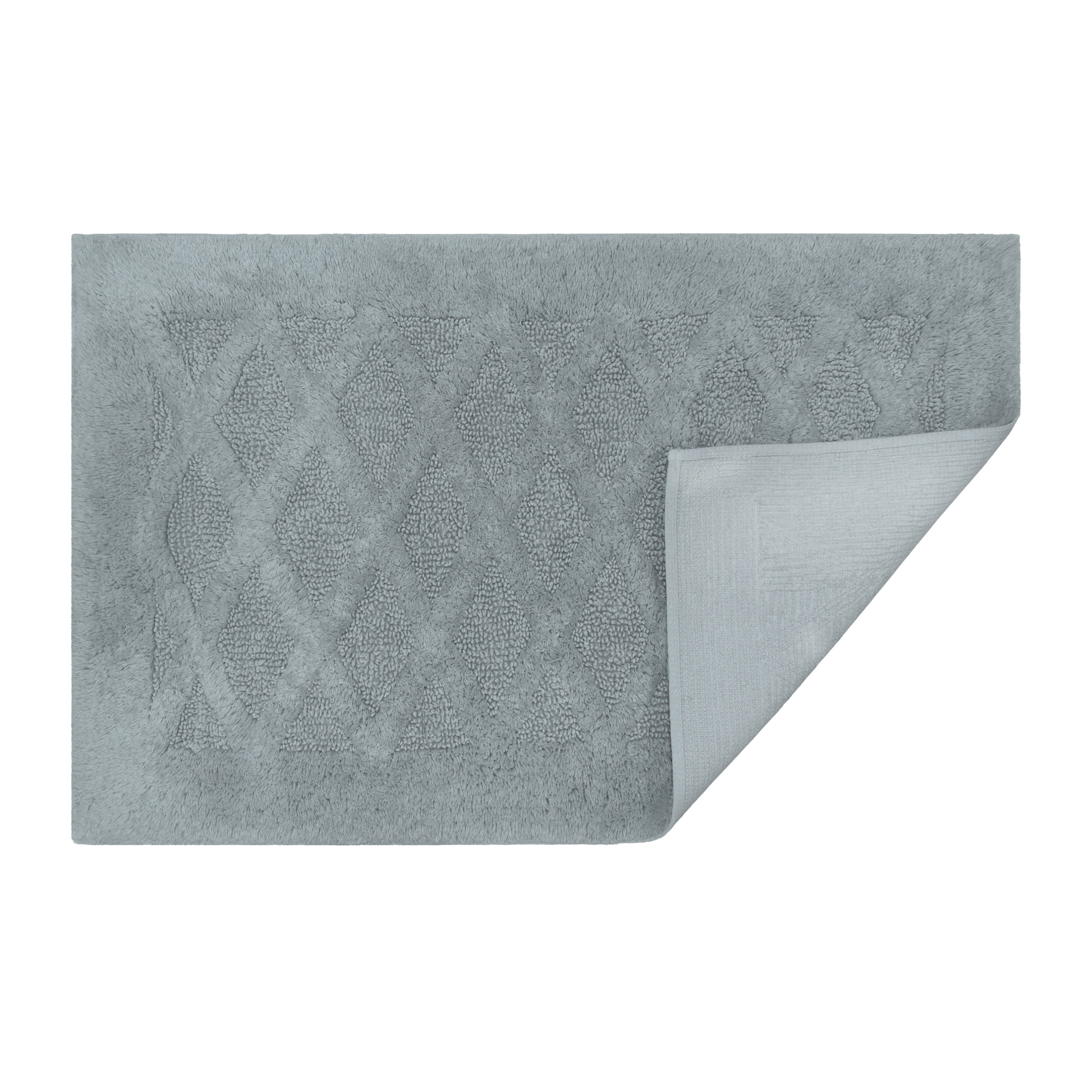 Better Homes & Gardens 20" x 34" Cotton Bath Rug Diamond Texture - Grey Shadow
