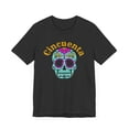 thumbnail image 3 of Cincuenta Spanish 50th Birthday Fiesta cool sugar skeleton Unisex T-shirt, 3 of 9