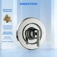 thumbnail image 3 of KANDENT Chrome Manual 1-Handle Shower Valve Trim, 3 of 6