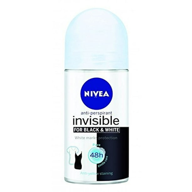 Grit handelaar verachten Nivea Invisible For Black & White Pure Anti-Perspirant Roll-On 50 ml / 1.7  fl oz - Walmart.com