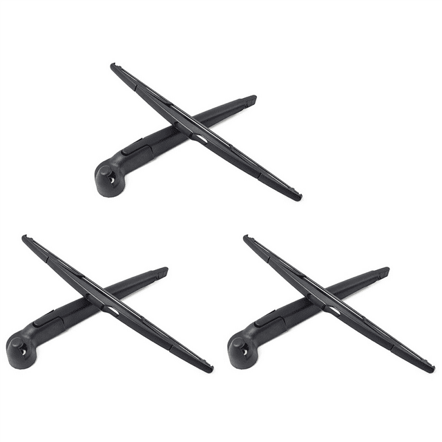 3X Rear Wiper Arm Blade Assembly - for JK 2007-2016,3 x rear wiper arm 3 x Rear Wiper Cover 3 x Wiper Blade,black