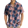 thumbnail image 1 of American Shirt Usa Flag Pattern Shirts For Men Independence Day Blouse Summer Casual Short Sleeved Tops Clothes Oversized Shirt, 1 of 5