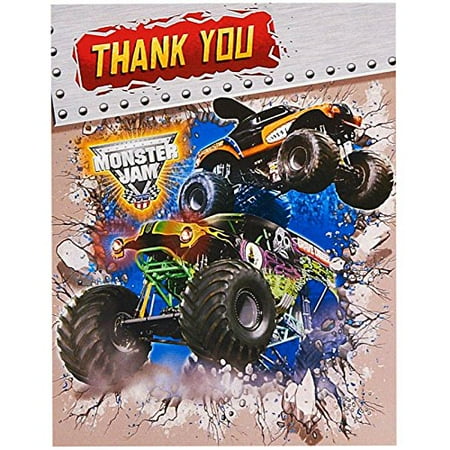 Monster Jam Party Supplies Thank You Notes 8 Walmart Canada